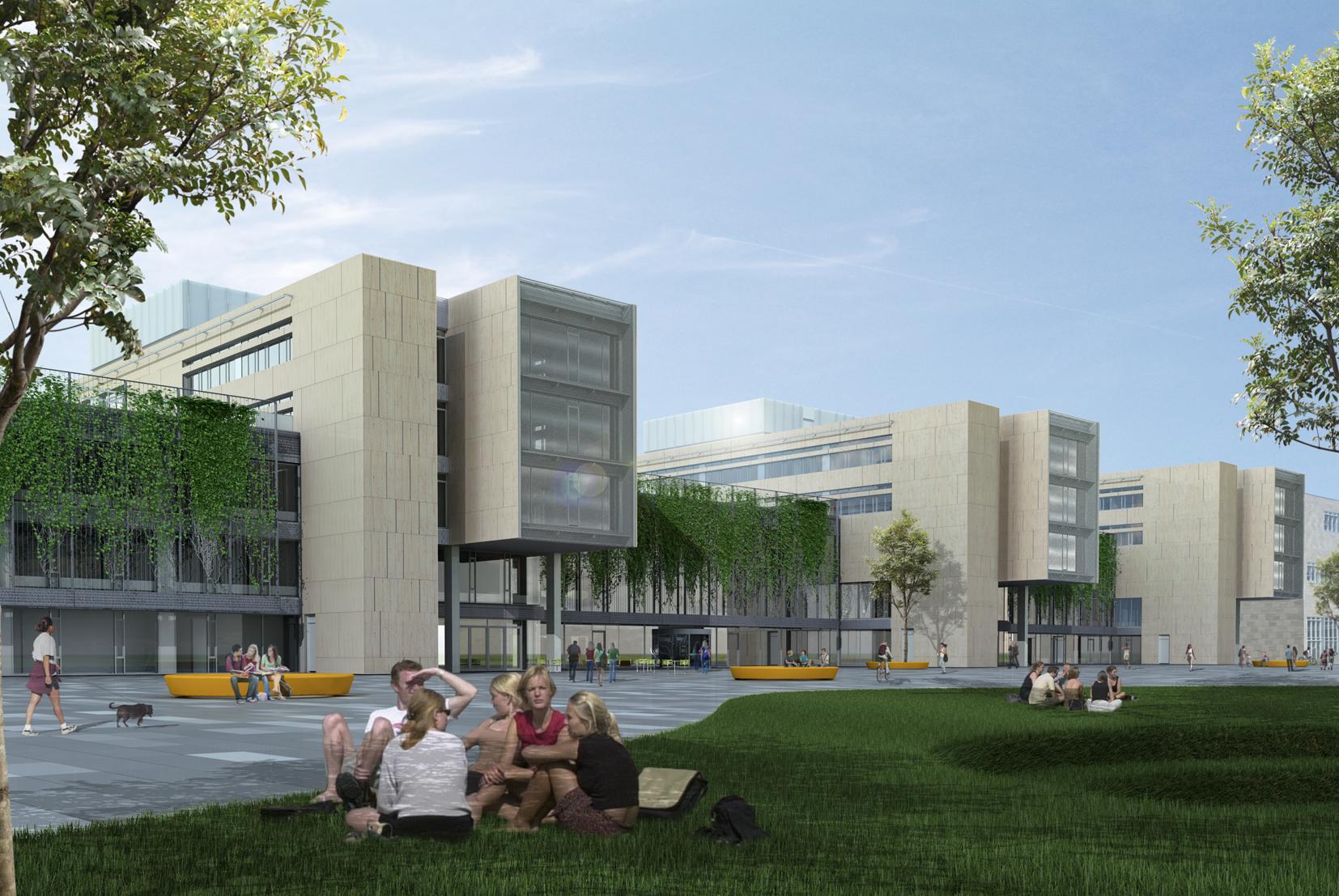 KUA2 - I løbet af foråret 2013 vil studerende og medarbejdere på Det Humanistiske Fakultet kunne indtage de nye bygninger, der efter aftale med Bygningsstyrelsen skulle have været færdige i december 2012. 