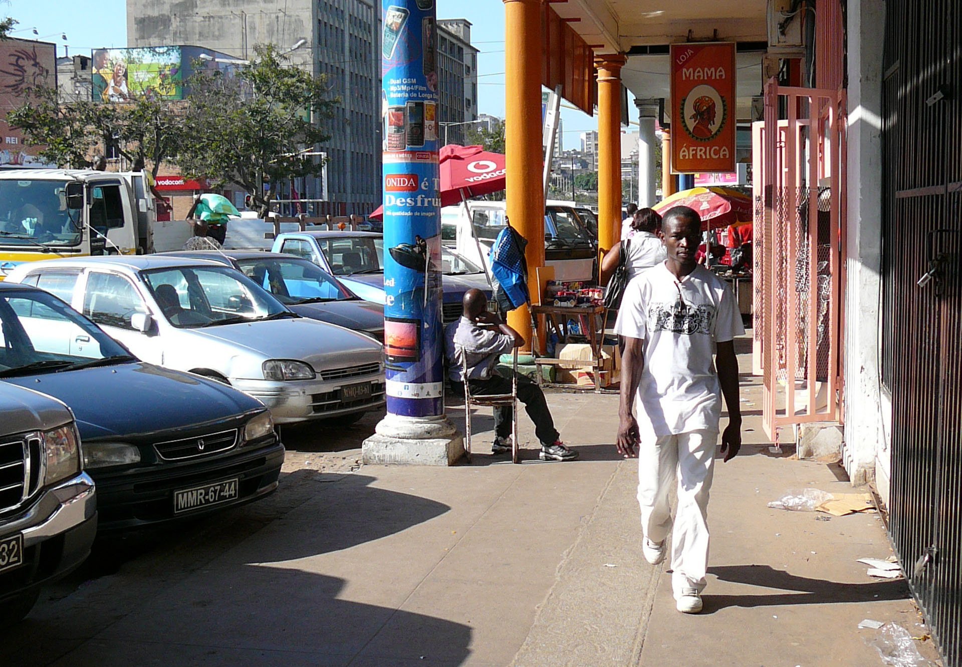 Course participant outside the teaching facility in Maputo, Mozambique.