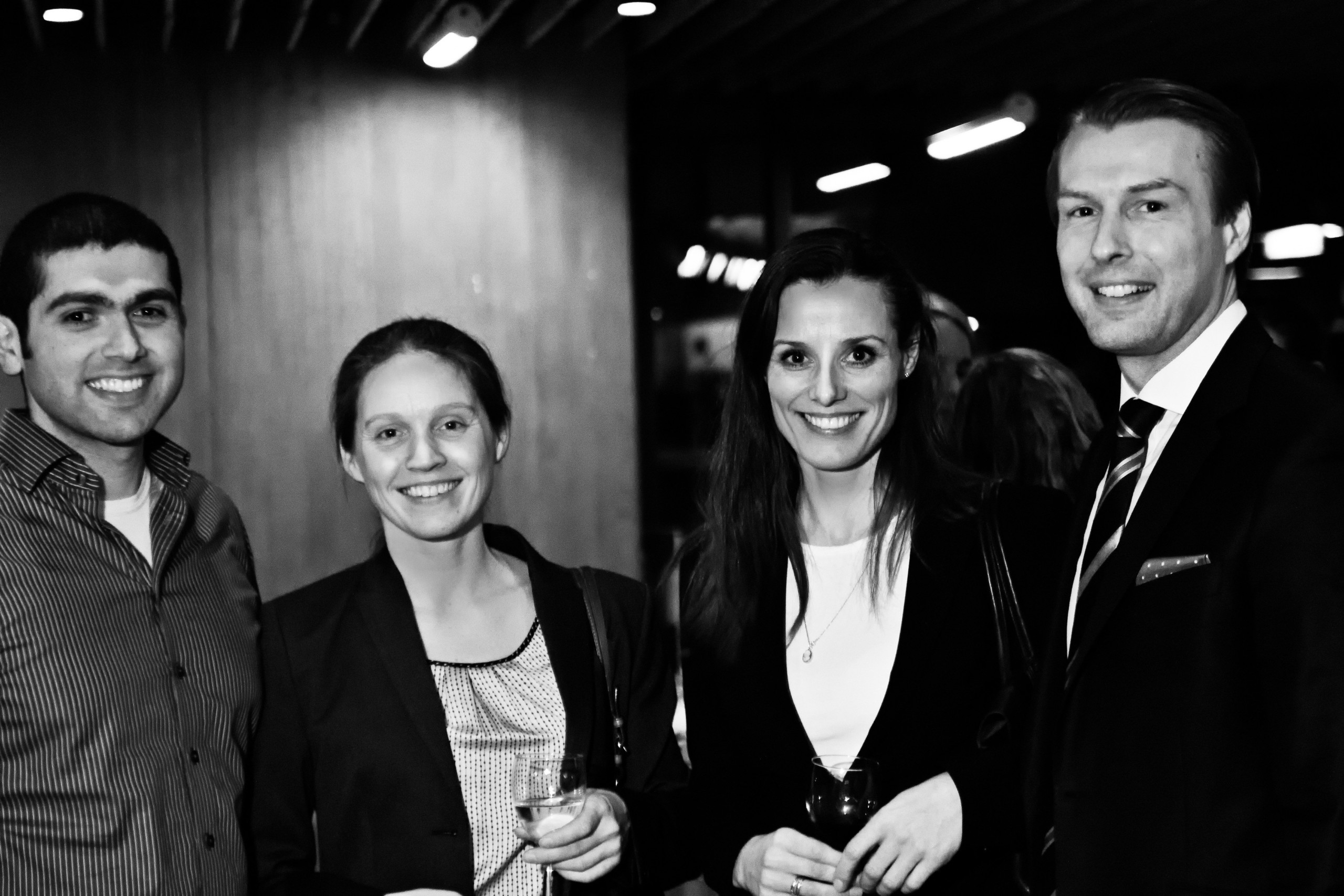 Behzad Ghorbani, and Asbjørn Kastaniegaard (far left, and far right), join Marie-Louise Ghorbani and Anne Kaas (center-left, and center-right), who have completed their MDs in 2012.