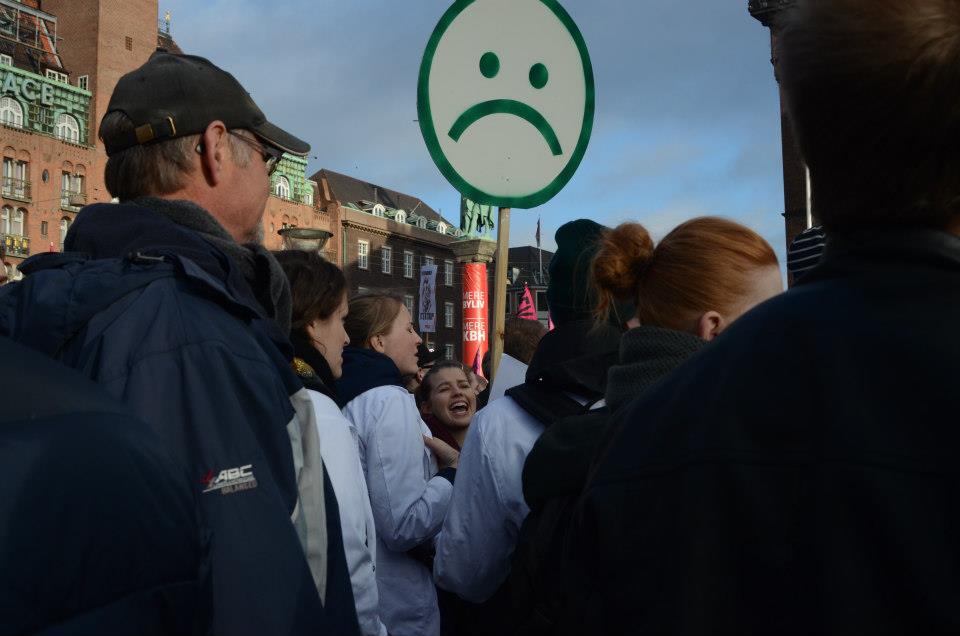 From recent protests against cuts to government student grants. Danish young people have so far been spared the worst  of the European slump