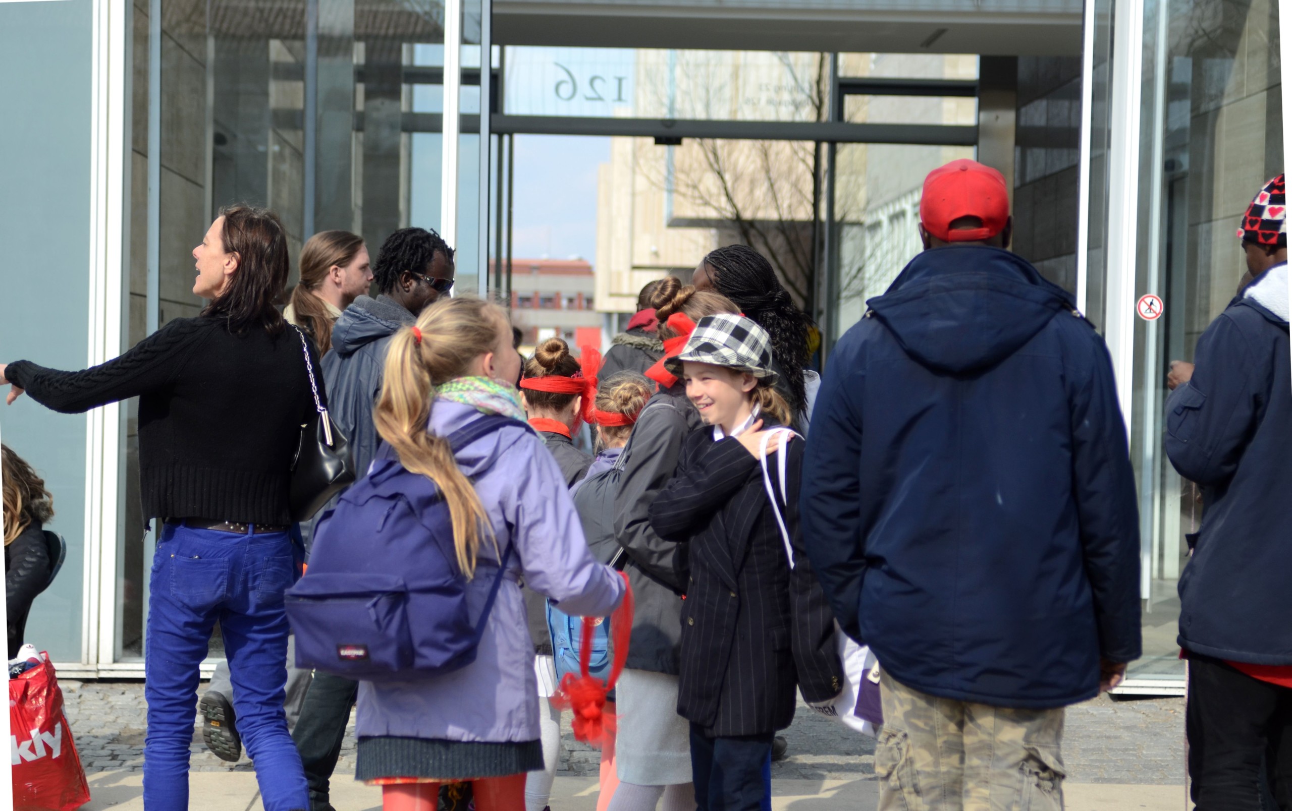Helle Fuglsang (left), here getting the event together at the Faculty of Humanities campus