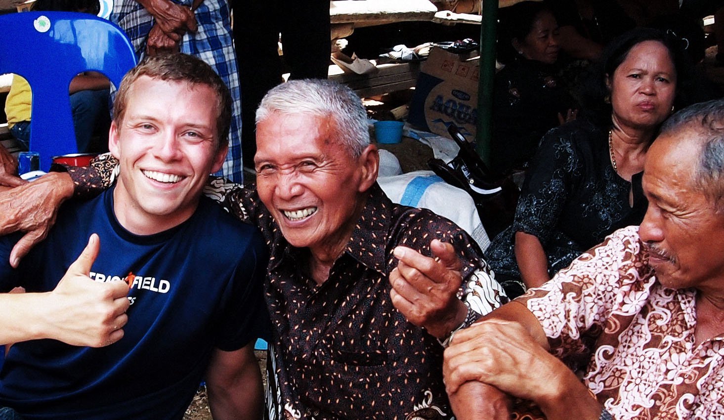 Martin, on the left, has made many friends in his travels, as he shares tales of intermittent fasting.