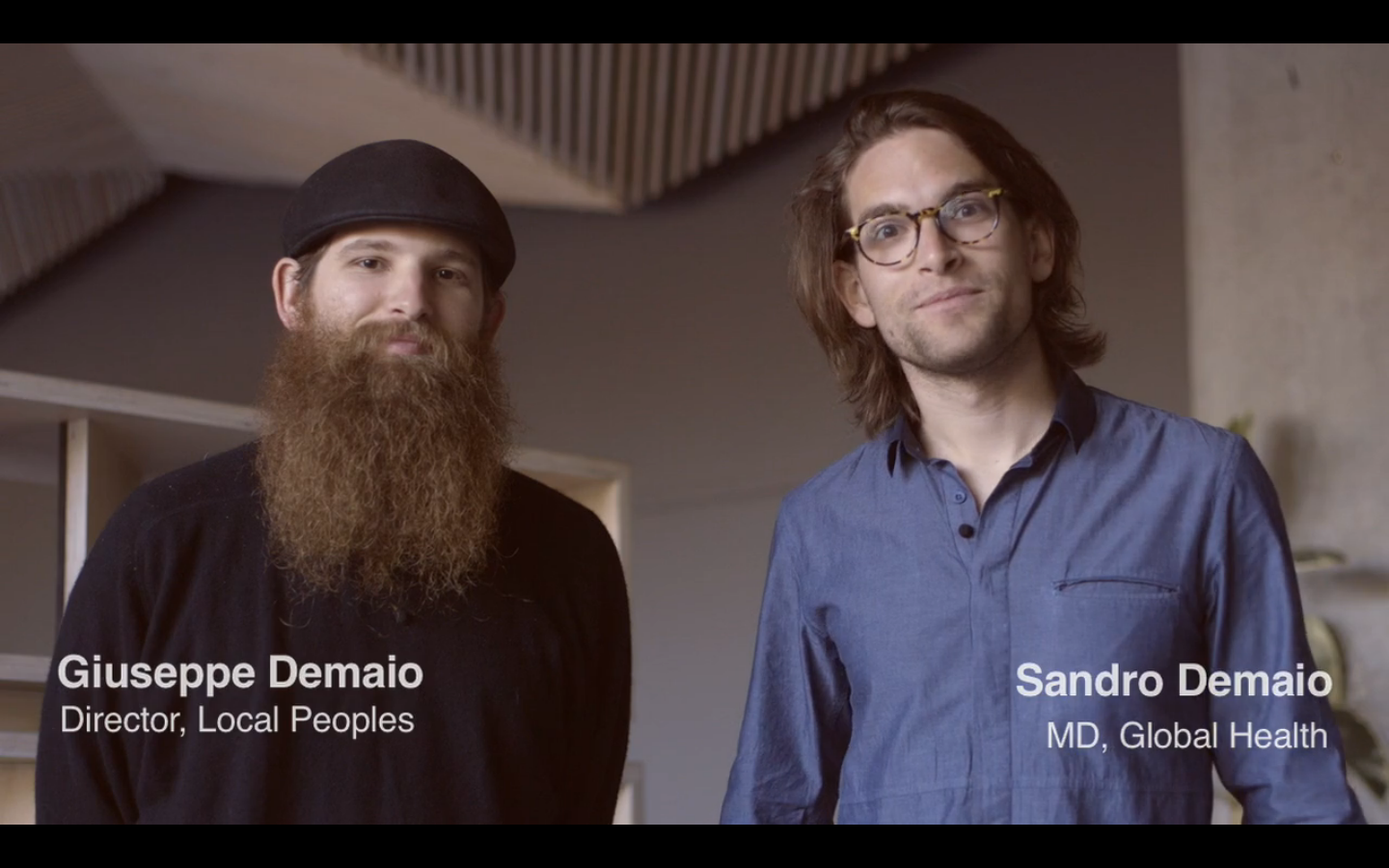 The two brothers — Giuseppe and Sandro Demaio — promoting their films