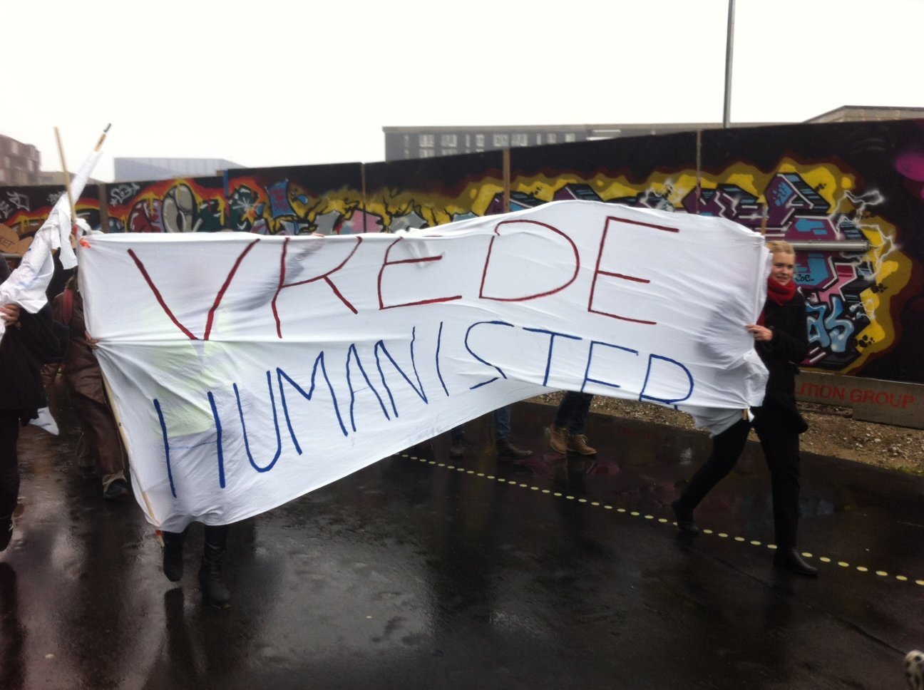 Humanities students, the group most affected by student speed-up reforms, marching towards Central Campus