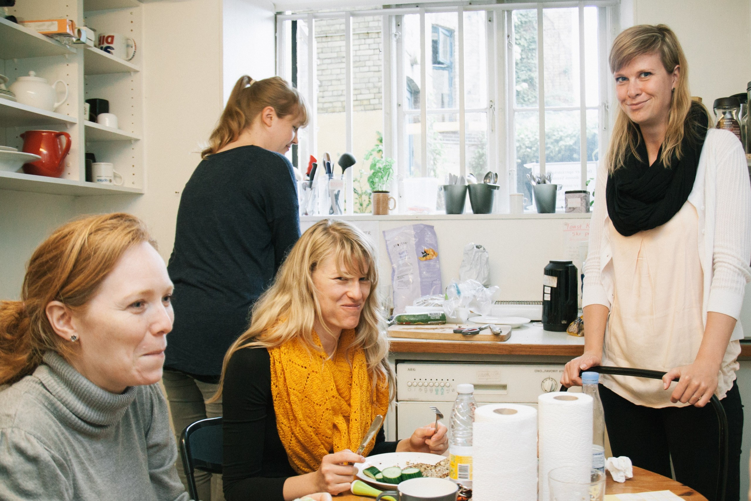The kitchen is where you can get away from your thesis, and have a cup of coffee
