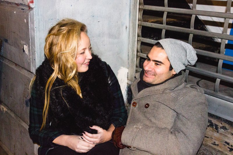 Alexandra and Mohamad enjoying a quaint corner of Nørrebrogade.