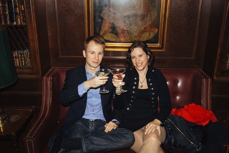  In chesterfields with cocktails. How is that for a date set-up? 