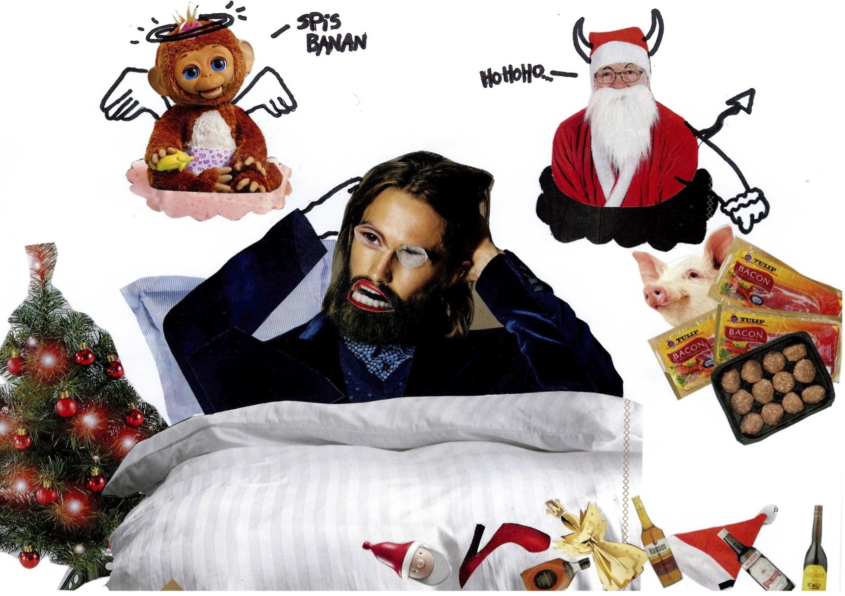 ONDT I HÅRET - Bare rolig, det kan kureres. Når julefrokosternes efterveer skal lindres, må medicinen findes i køleskabet. 