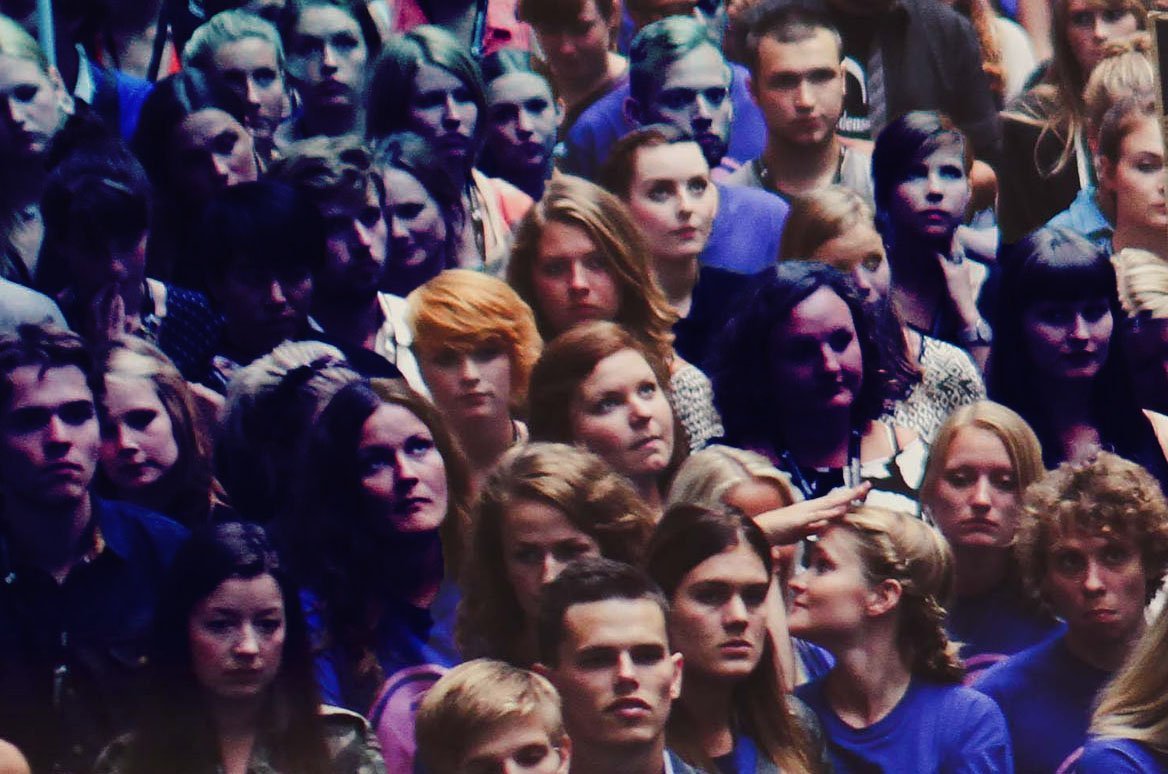 Say hello to the guy/gal standing next to you. They are probably 'blue' with stress and need a soothing word