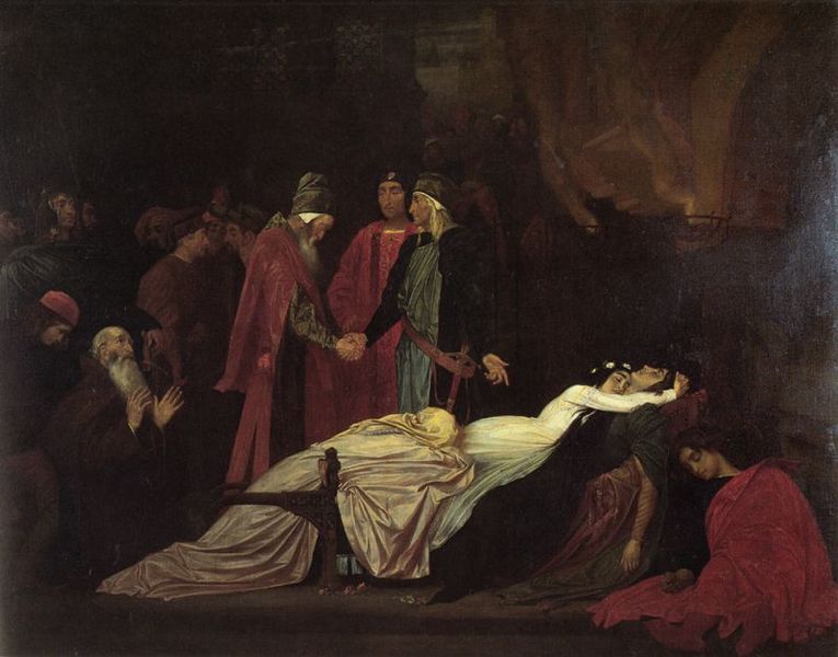 The Reconciliation of the Montagues and Capulets over the Dead Bodies of Romeo and Juliet