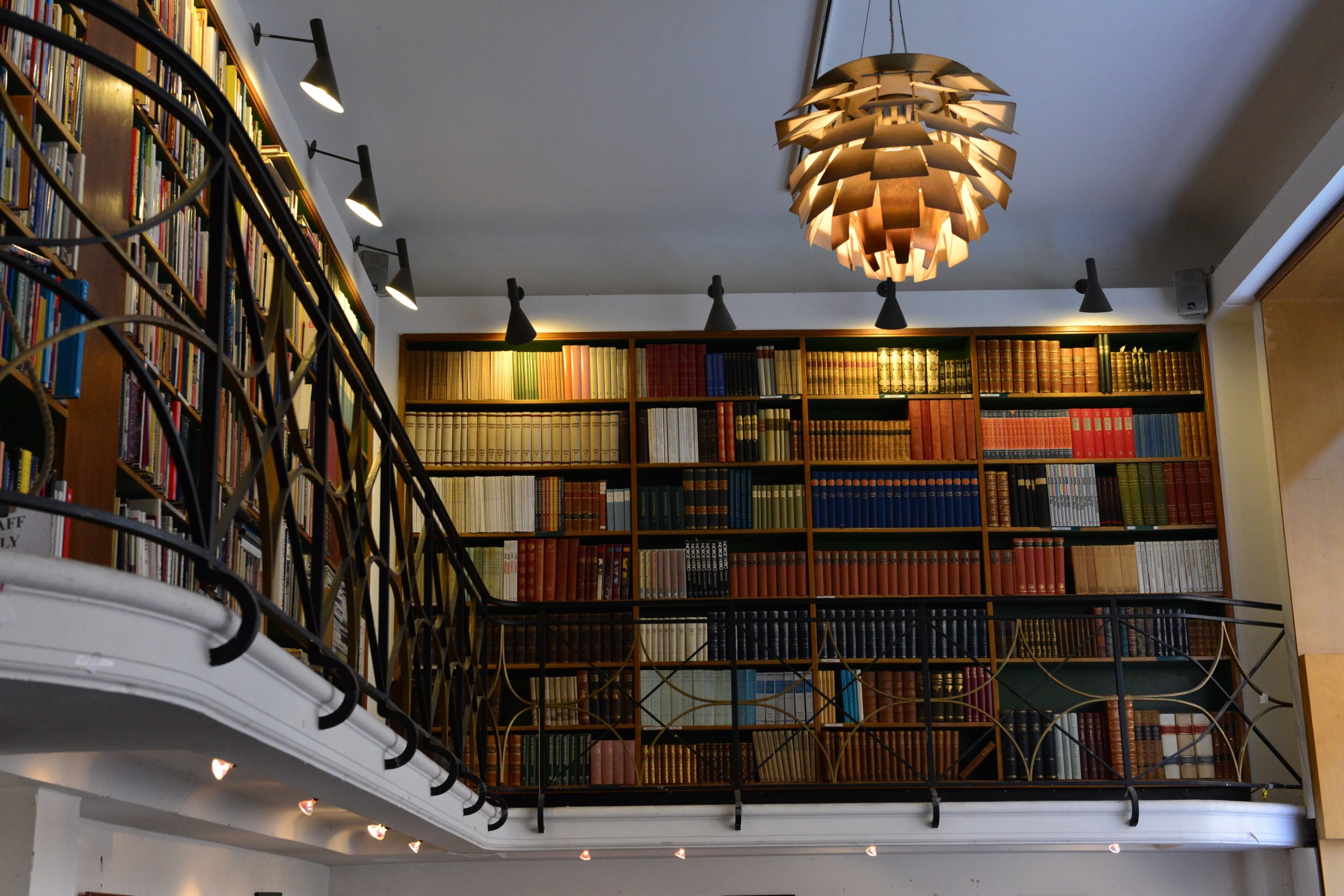 Paludan cafe, with its large collection of both old and new literary works