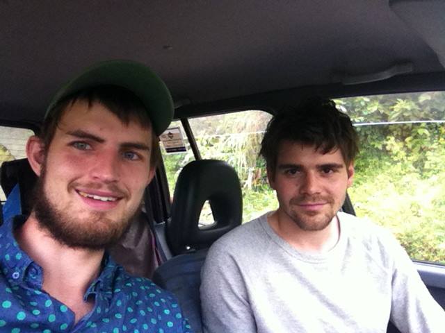 Enroute from Kampala to Kigali near the Ugandan-Rwandan border. Bjørn and Jakob test the summer school itinerary before the  trip in July. 