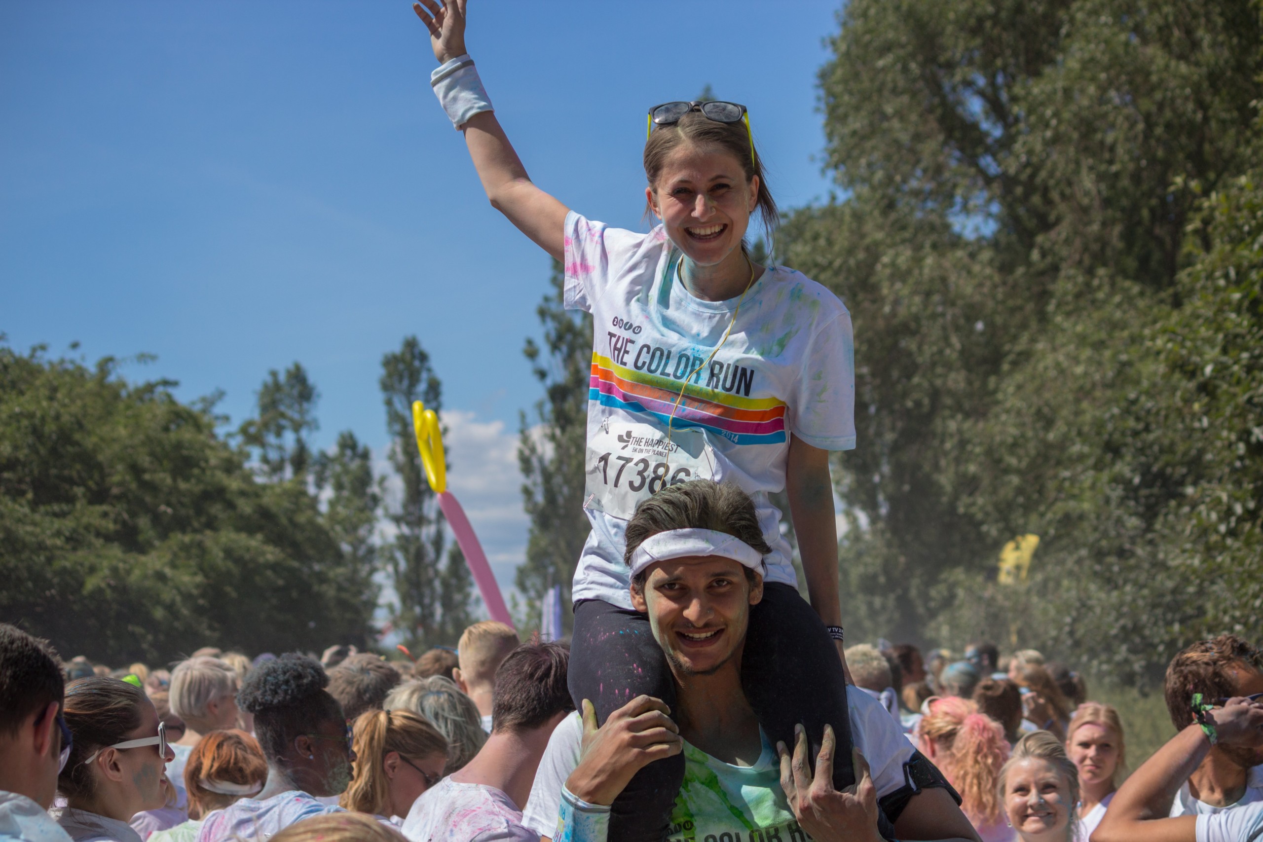 Photo credit: Alex Berger. Showing off the social incentives of exercise at the 2014 Copenhagen Colour Run