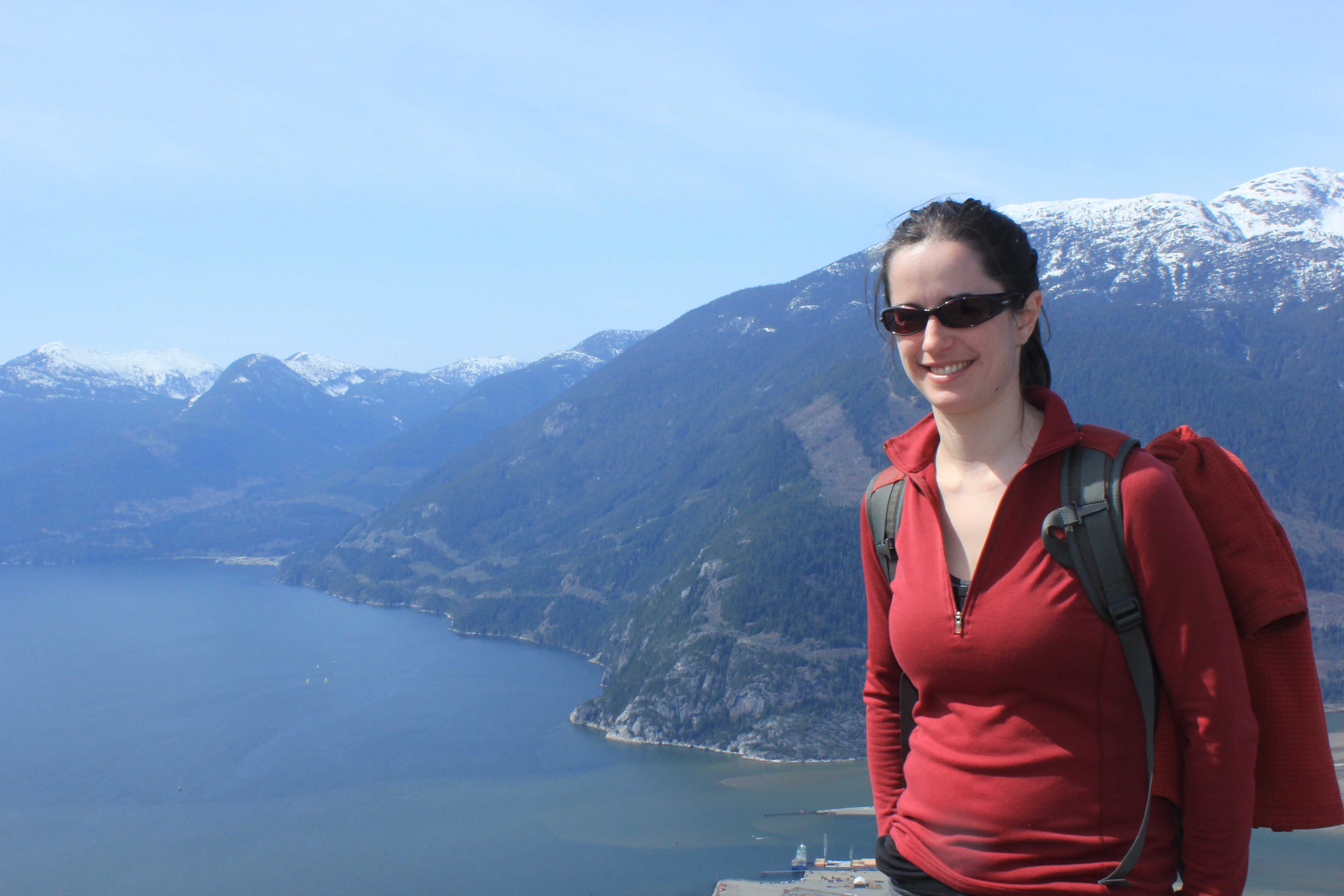 Camille Lefrancois, high up in the Canadian Rockies