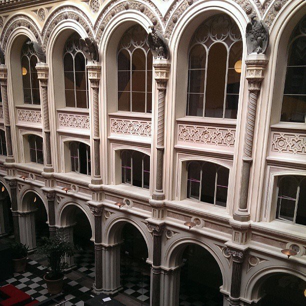 The historic façade of the old museum building at central UCPH campus
