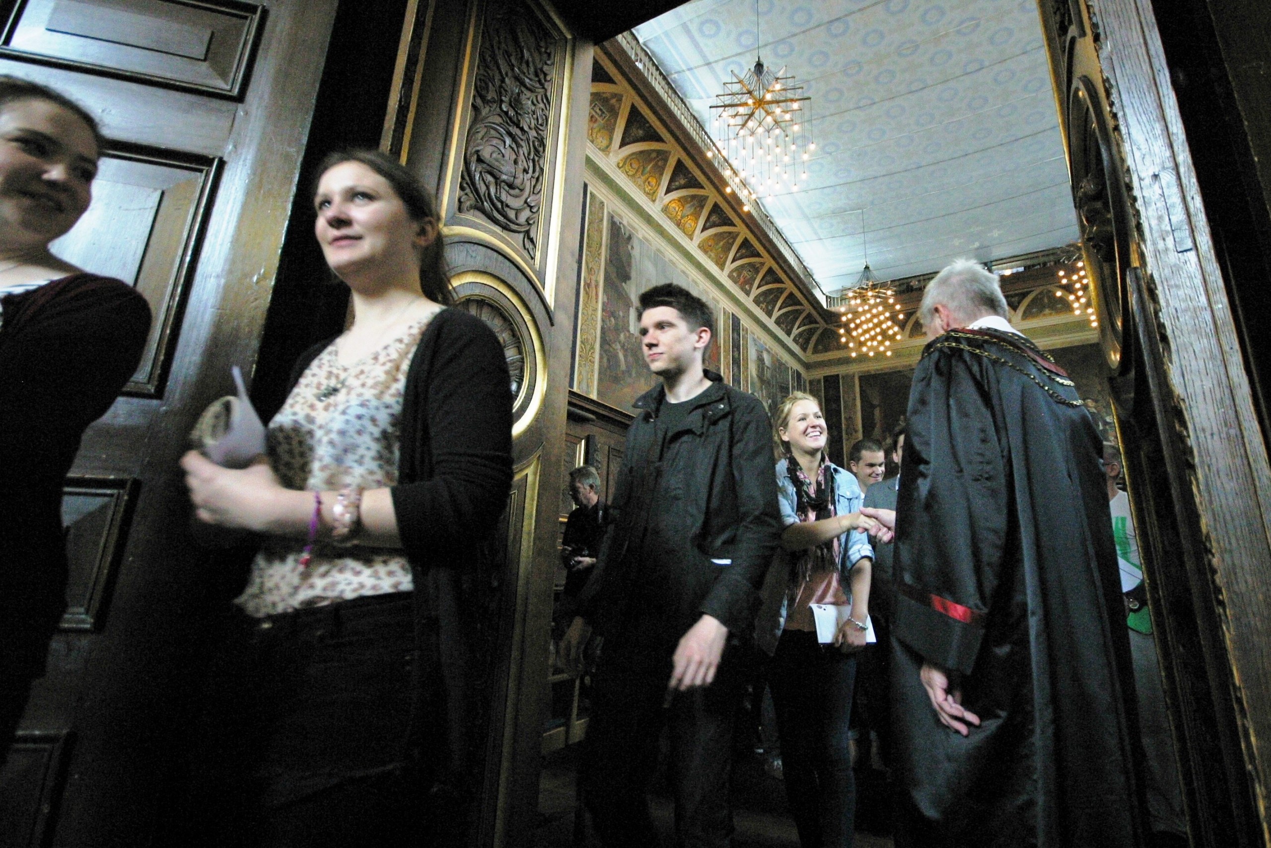 At the matriculation ceremony, new students will have the chance to shake hands with the Rector