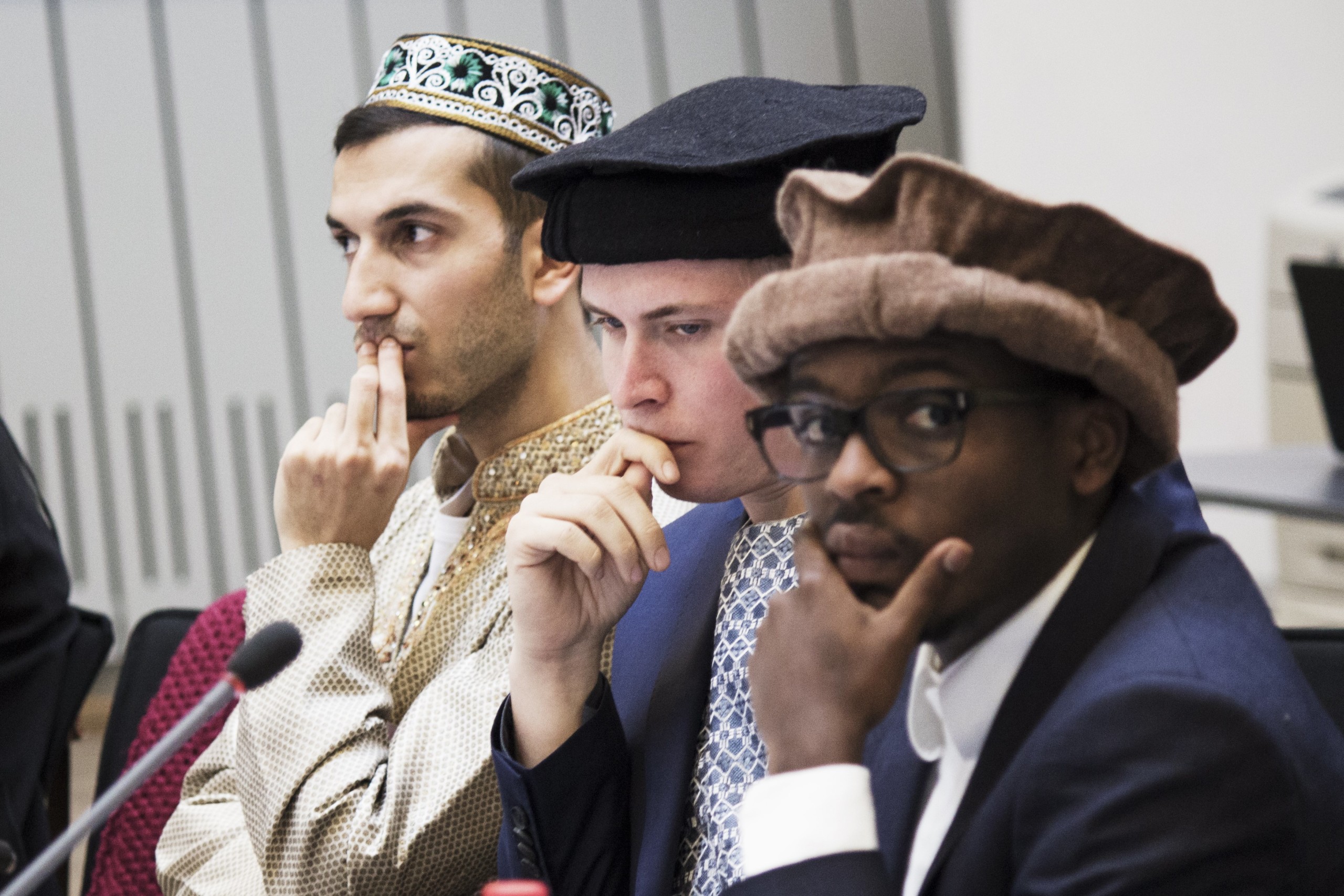 Young negotiators deep in thought at the 2013 competition