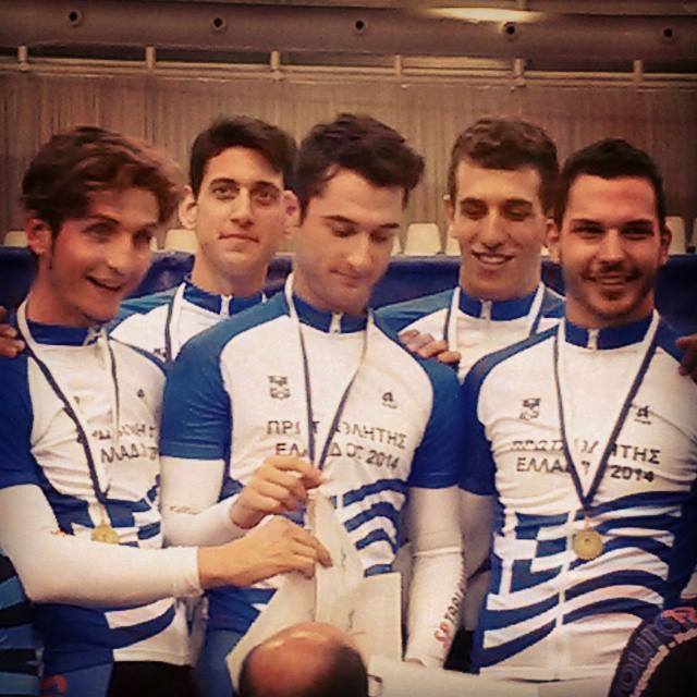 Neofytos Mangouras, first on the left, is a professional cyclist and law student at the University of Copenhagen