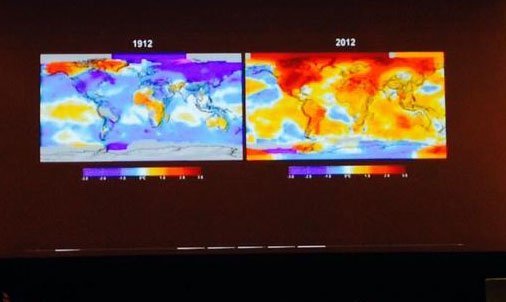 Temperature development 1912 vs 2012