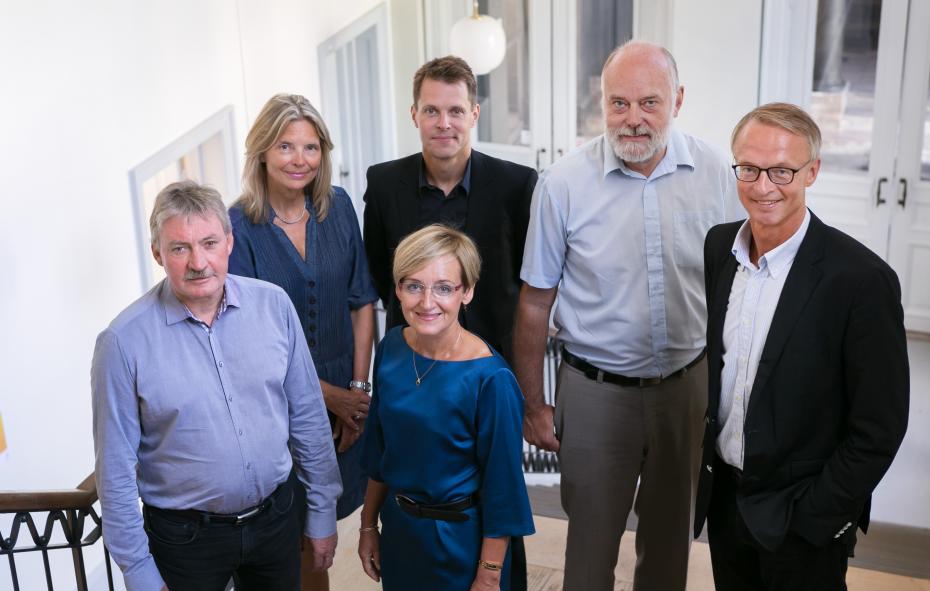 Science faculty management (from left): Morten Pejrup, Grete Bertelsen, Henrik Busch, Marianne Rønnebæk, John Renner Hansen and Erik Bisgaard Madsen
