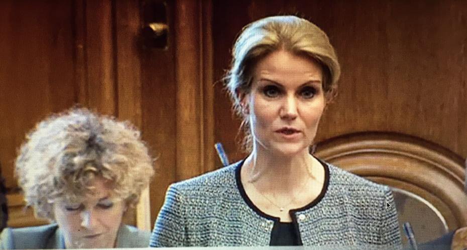 Prime Minister Helle Thorning-Schmidt on Danish parliament's TV channel Tuesday.