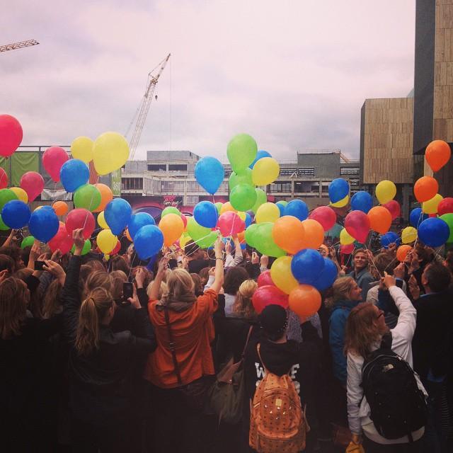Each balloon represents a student. The plan will mean all these potential students will lose their places