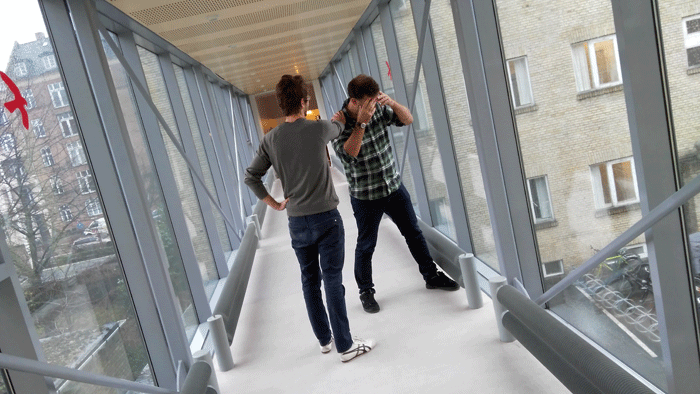 Getting fired at the University of Copenhagen (staged photo)