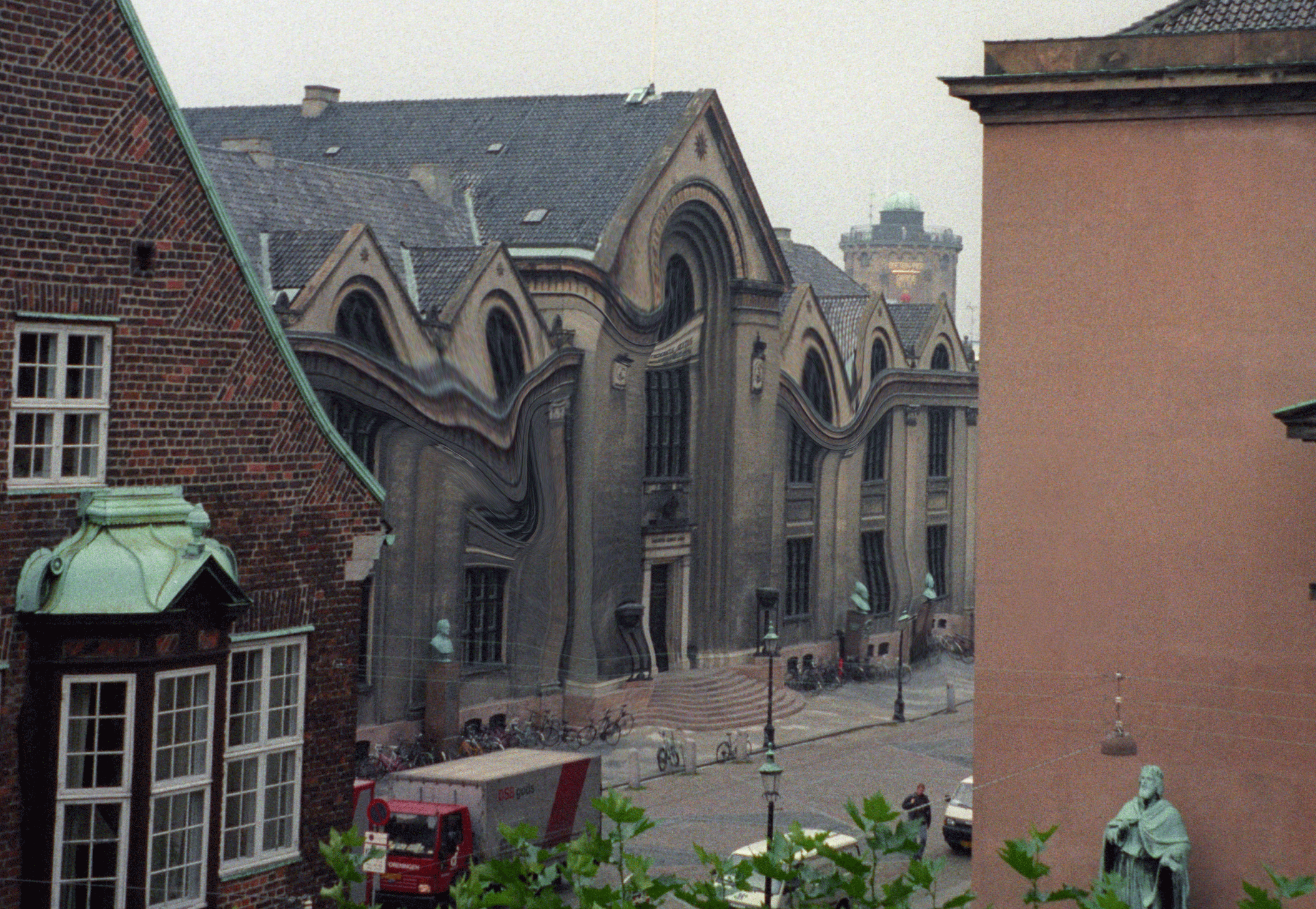 Meltdown: University of Copenhagen has shed 500 jobs, and has announced deep cuts to services (photo manipulated)