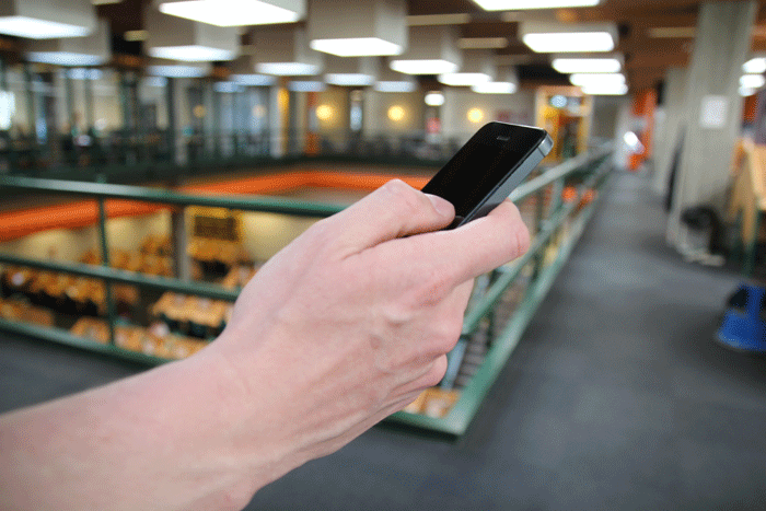 Students are collecting connectivity data throughout campus