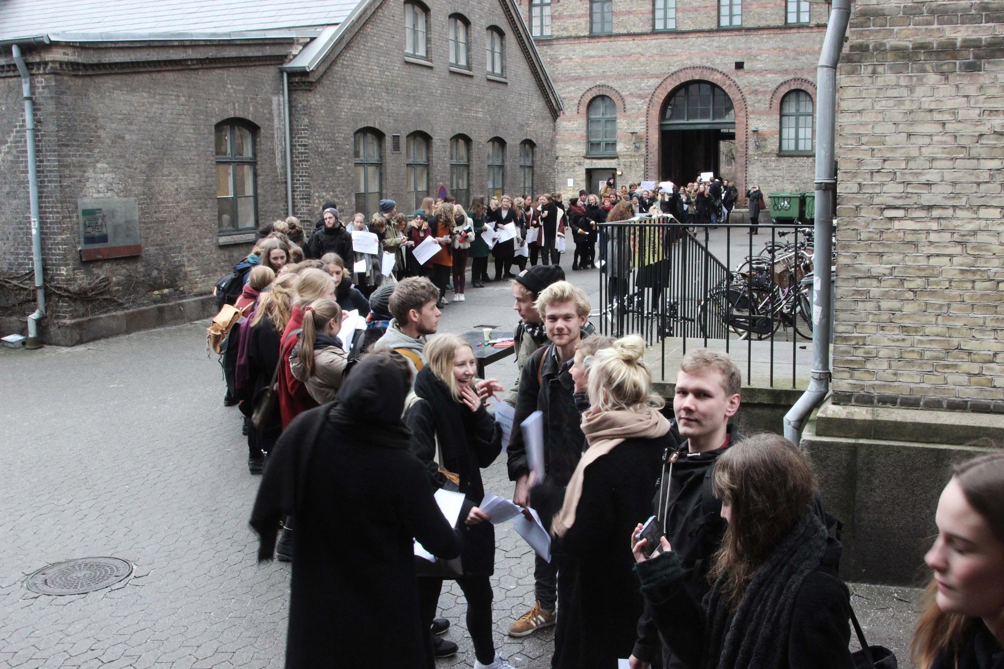 Anthropology students demonstrate at their department for more feedback back in February 2015.
