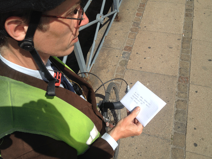 Alex MacDowell delivered his protest letters by hand to all Danish party leaders