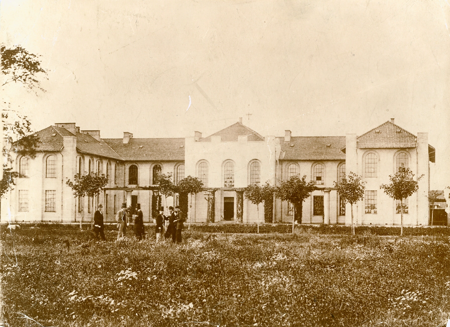 The Landbohøjskolen main building in 1858, just after its completion.