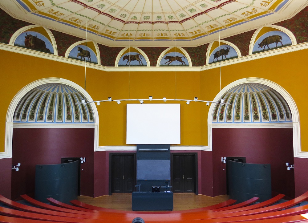 The main lecture hall at Landbohøjskolen today.