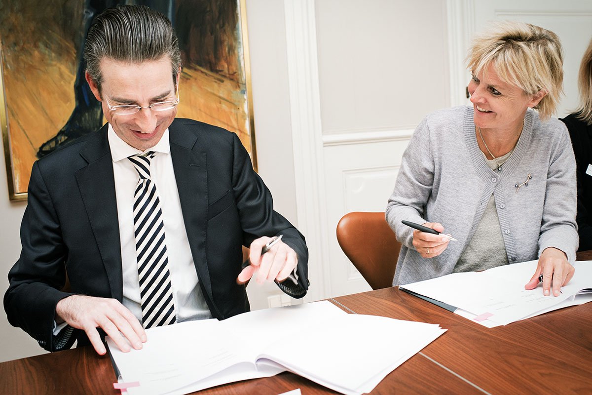 JUBILIATION – Both Tyrone Carline, the Deputy Vice Chancellor at the University of Sydney, and Prorector of the University of Copenhagen Lykke Friis are pleased with the new, major bilateral agreement between the two universities. 