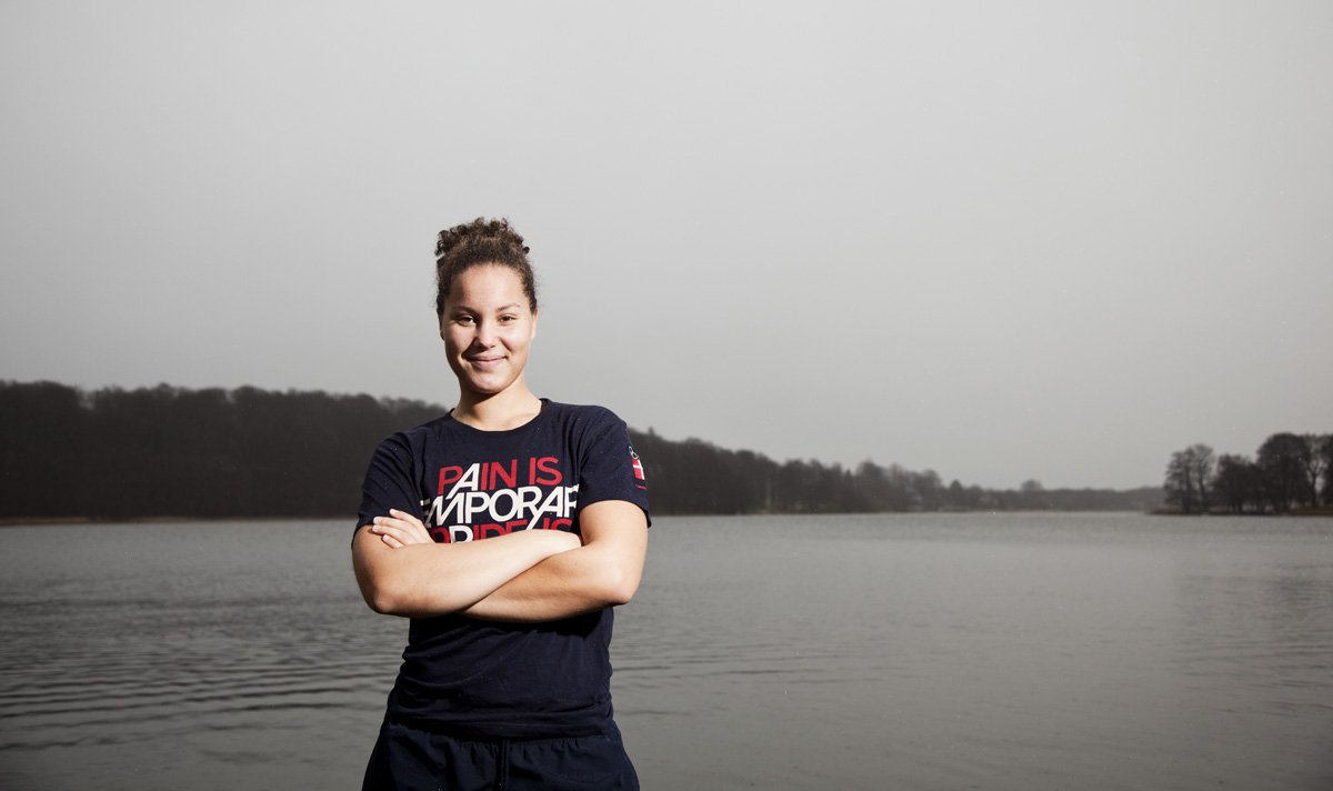 Anne Dsane Andersen læser folkesundhedsvidenskab ved KU deltager ved OL i roning (toer uden styrmand) sammen med Lærke Berg Rasmussen, der læser statskundskab.