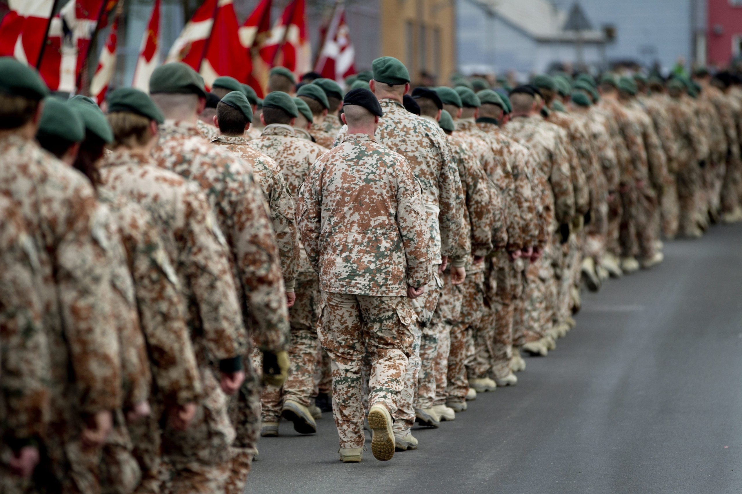 Ny redegørelse om Danmarks krigeer resultatet af et langt og grimt politisk slagsmål. Billedet er fra en parade for krigsveteraner i Holstebro i 2014.