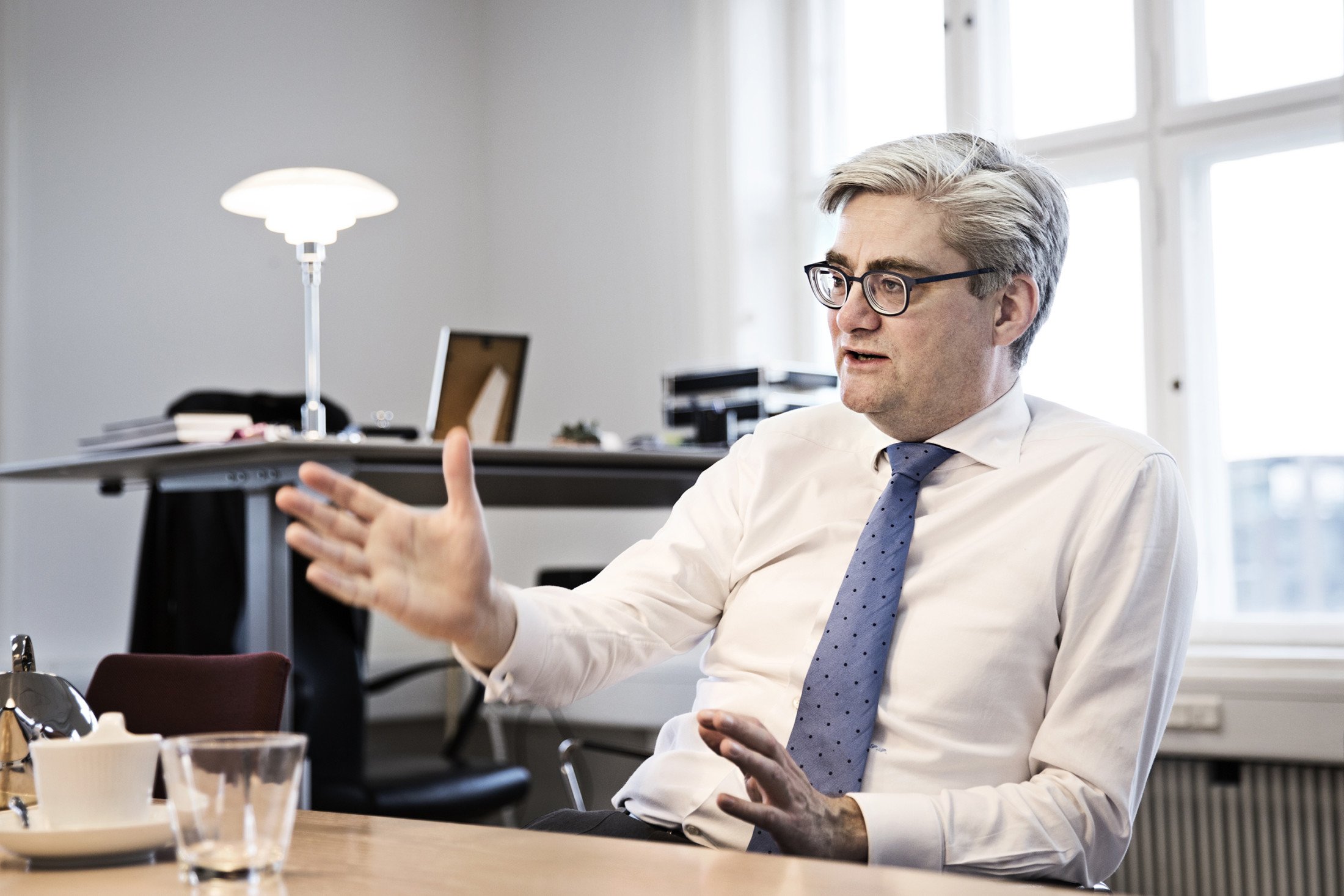 Minister for Higher Education and Research Søren Pind (V) at an interview in January 2017