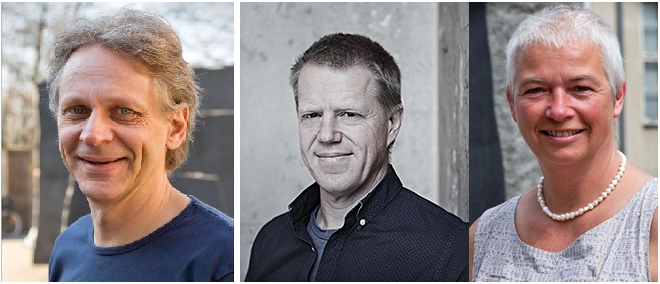 Jens Hjorth (left), Mikkel Thorup (centre) and Dorthe Dahl-Jensen, will each receive approximately DKK 40 million.