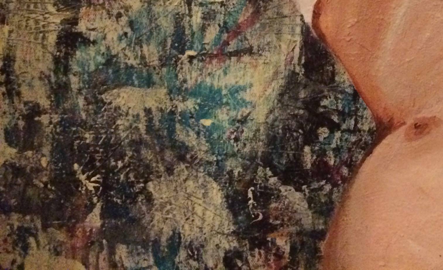 Et udsnit af et af værkerne på kunstudstillingen TABU.