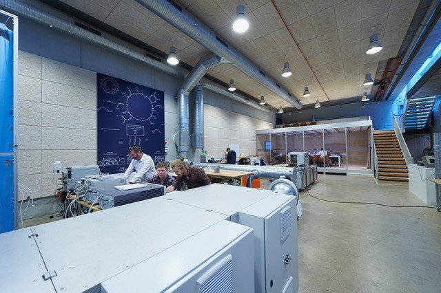 Her er det store laboratorie som Cecilie arbejder i til dagligt 