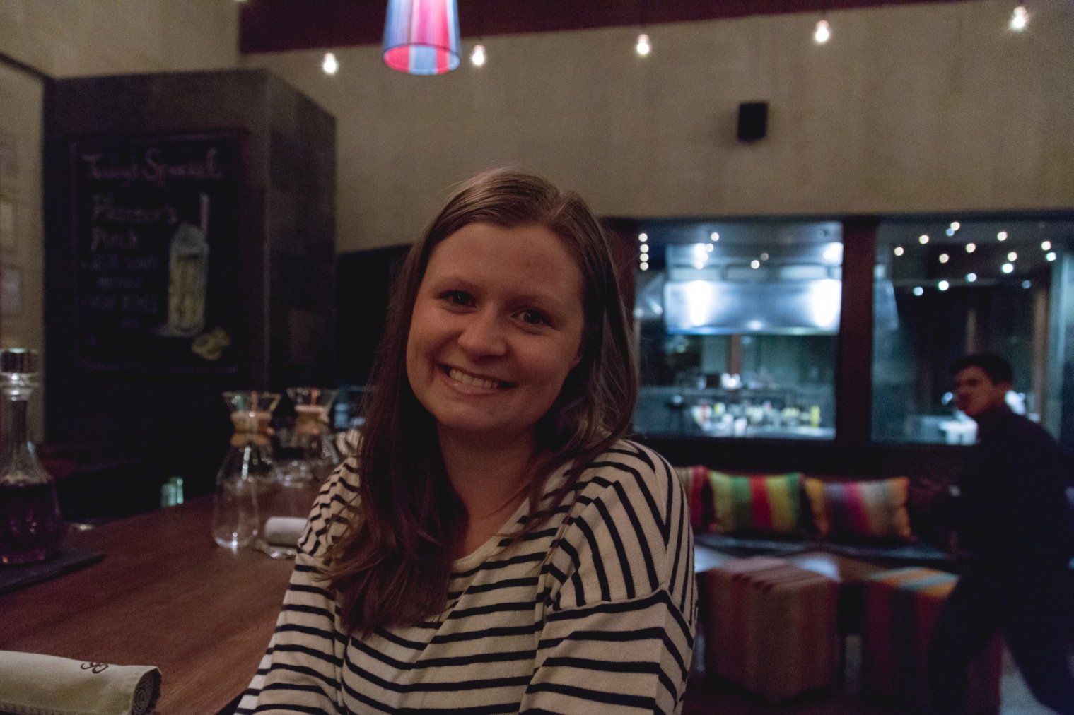 Her ses Laura på en af hendes mange rejser. Billedet er taget i Bolivia 