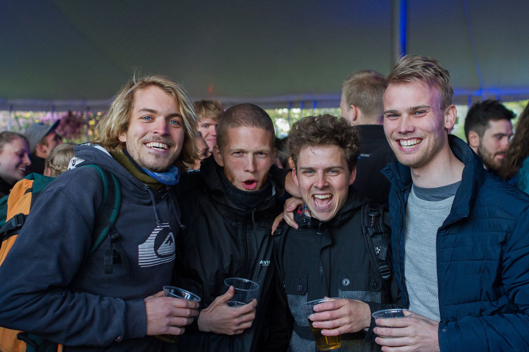 Happy dudes in a festival atmosphere. Archived photo from Spring Festival 2015