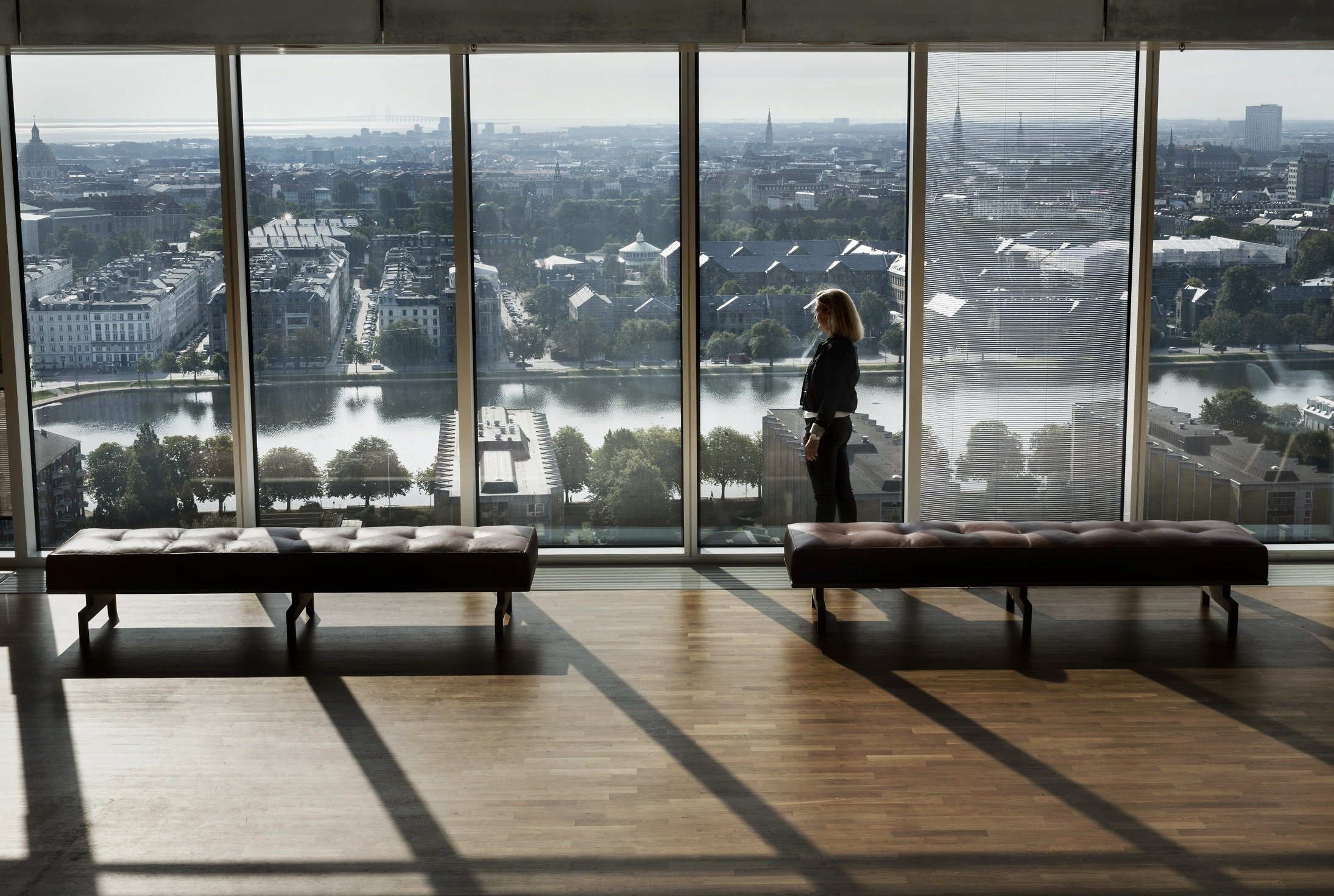 Centerleder Lene Juel Rasmussen, Sund Aldring, i toppen af Mærsk Tårnet