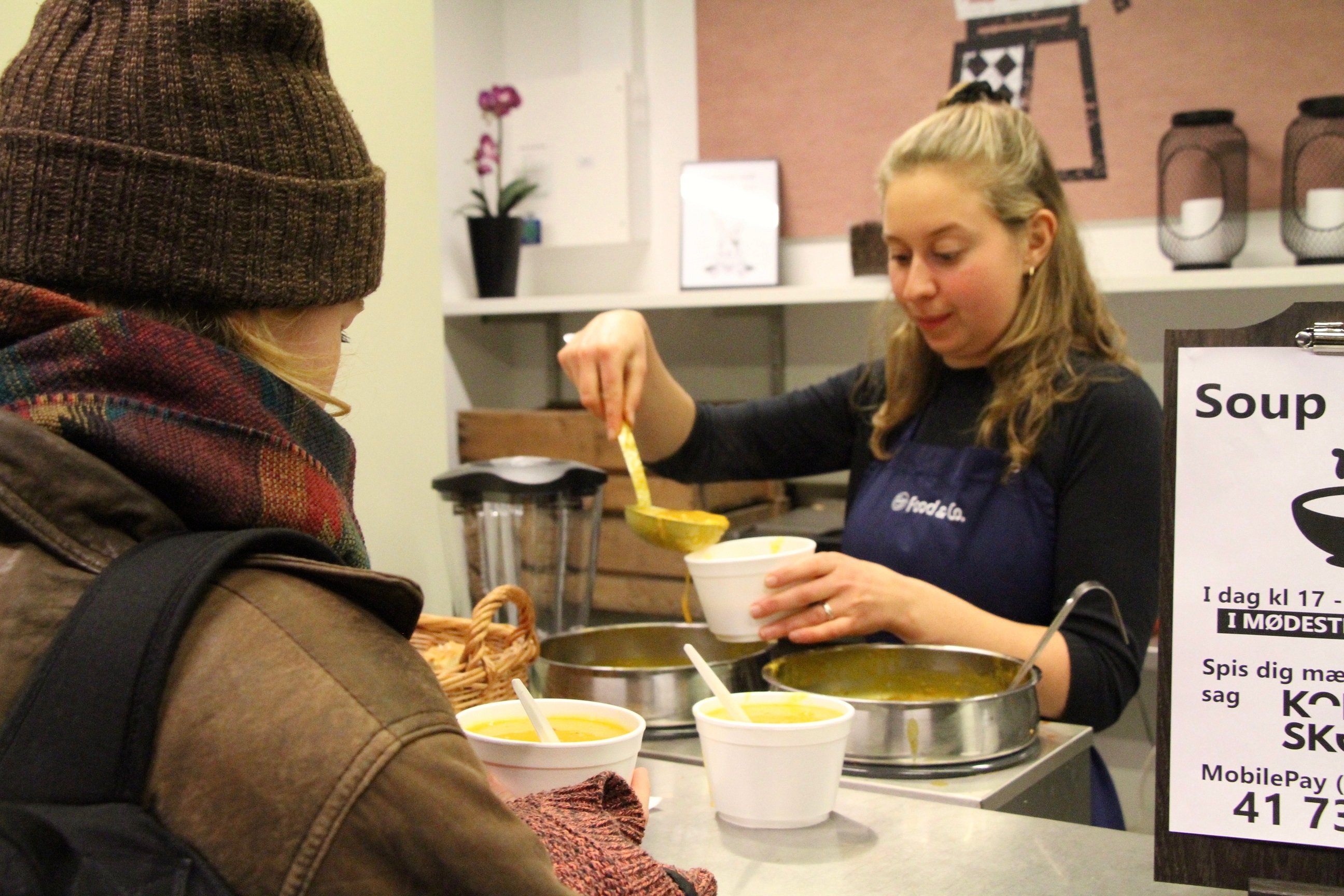 Every day of the week another Folkekøkken. Fill your stomach without emptying your pockets. Photo from Hava Java at Southern Campus.