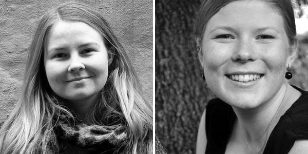 Amanda Büchert (tv) og Olivia Boesen