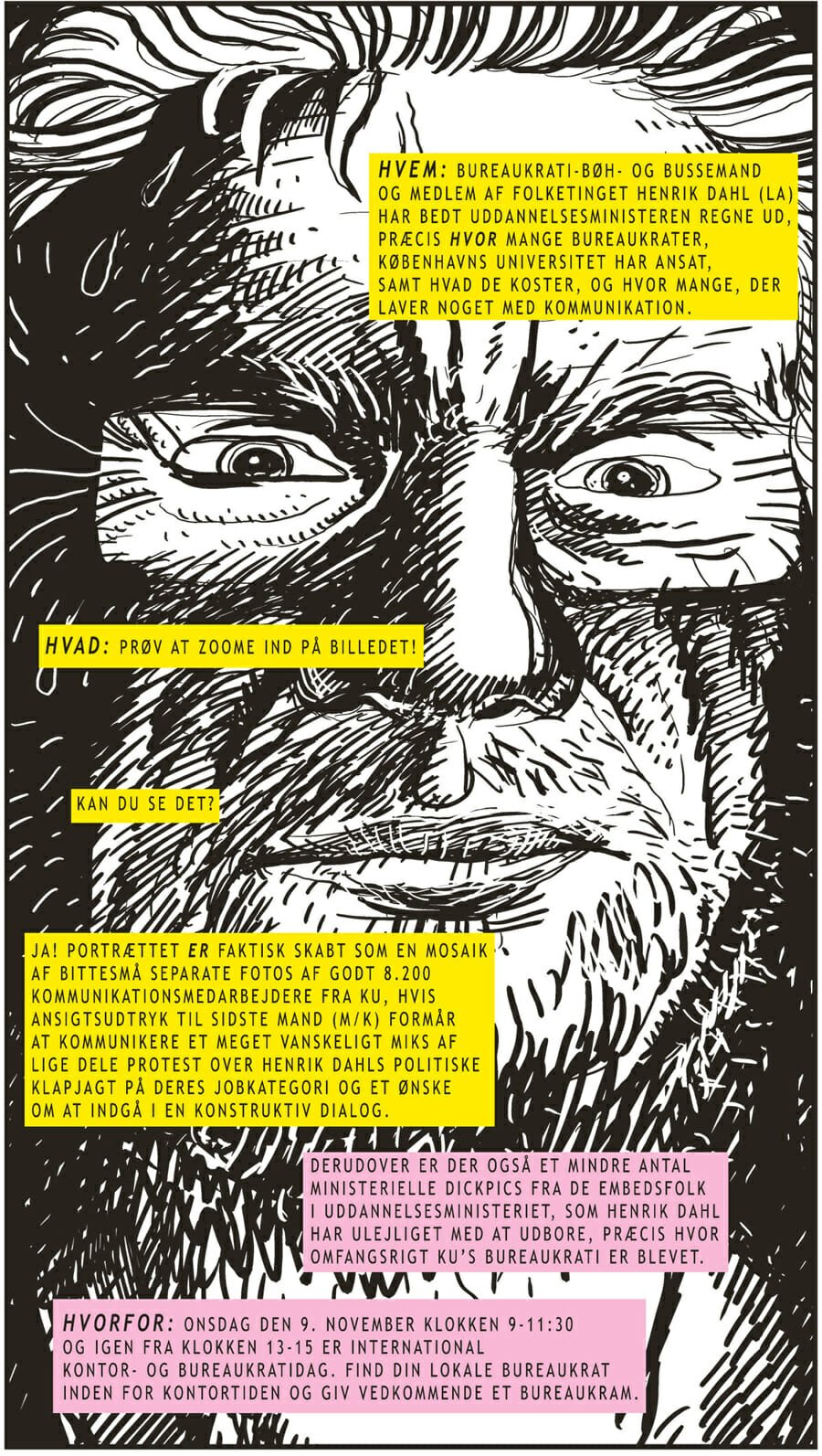 Henrik Dahl i Maltes Spalte - en illustration sammensat af, jah, læs selv ...