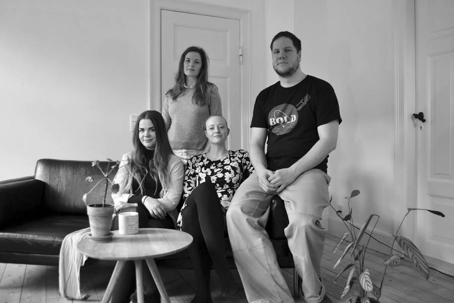 Deltagerne i gruppen: Sigrid Adsersen, Ane Baden, Anette Andersen og Casper Madsen.