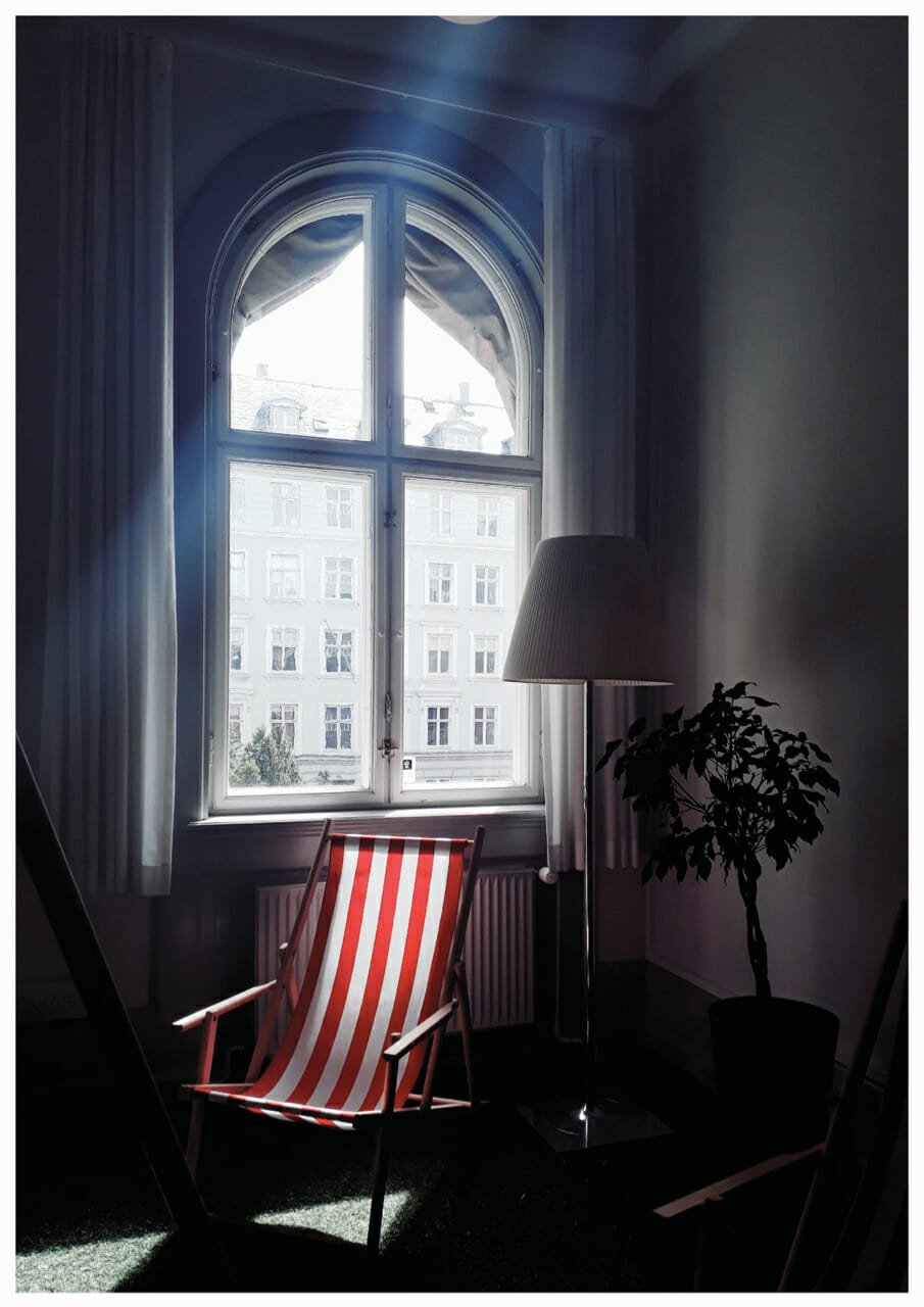 Bidrag til fotoudstillingen. Lysindfald på 'Stranden' på biblioteket i Gothersgade fanget af en antropologistuderende.
