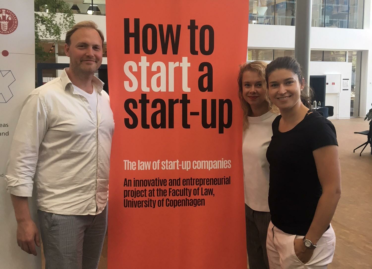 The main organisers. From the left,  Jakob Wested, Marta Andrecka and Alexandra Horváthová.