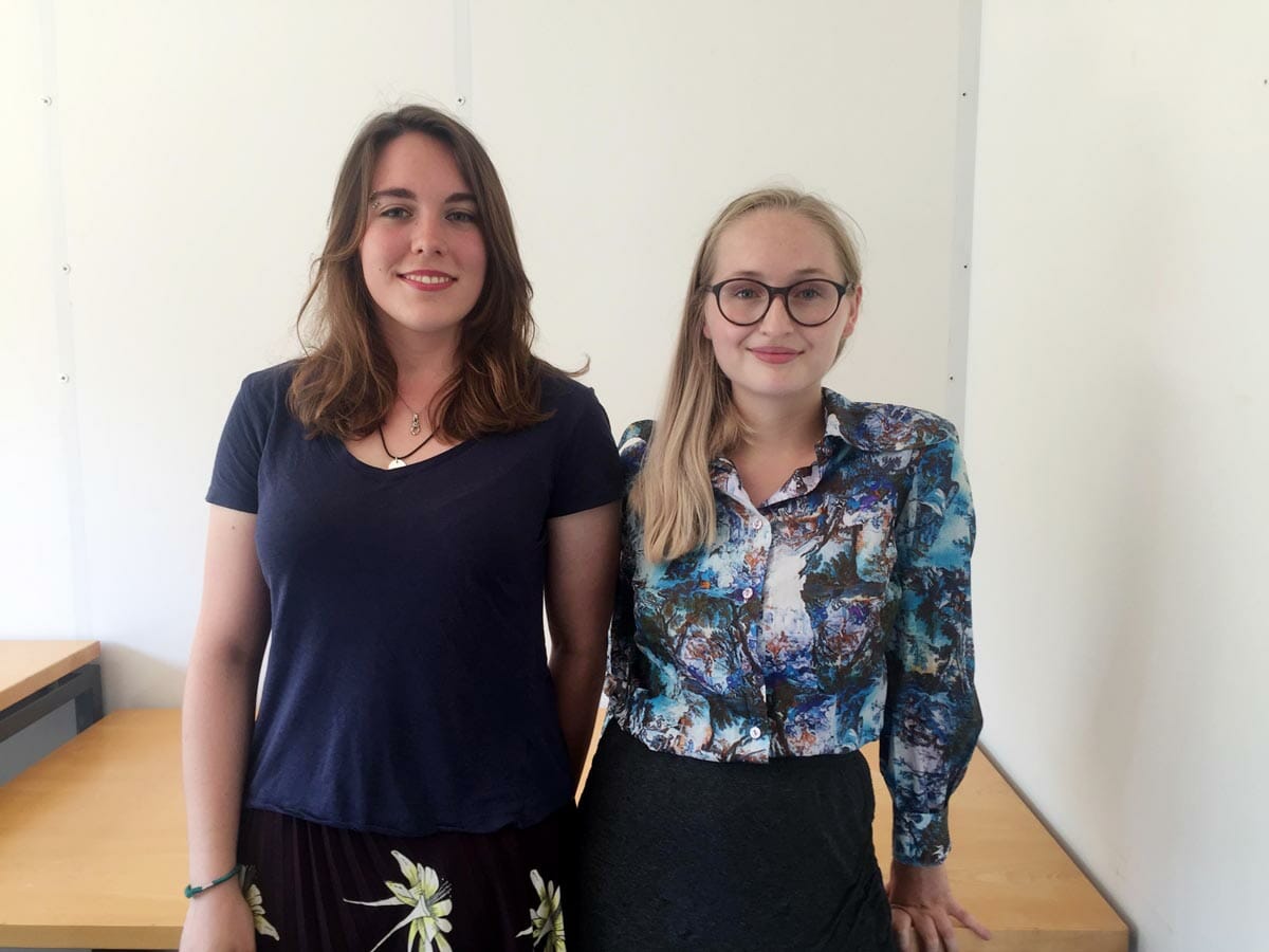 Victoria Rasmussen, left, and Frida Kampp are two of the students behind the PharMARSy project.